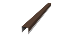 Планка вертикальная обратная для забора жалюзи Palermo 0,5 Velur X RAL 8017 шоколад (1,8м)