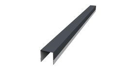 Планка вертикальная обратная для забора жалюзи Palermo 0,5 Satin RAL 7024 мокрый асфальт (2м)