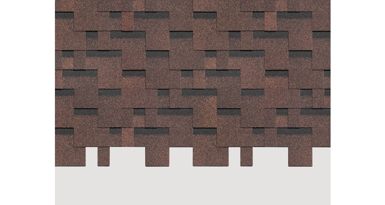 Гибкая черепица Docke Standard Тетрис, Коричневый