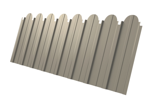 Профнастил С10A фигурный 0,45 PE RAL 1015 светлая слоновая кость