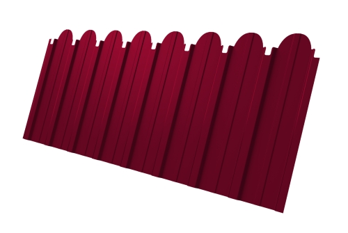 Профнастил С10A фигурный 0,45 PE RAL 3003 рубиново-красный