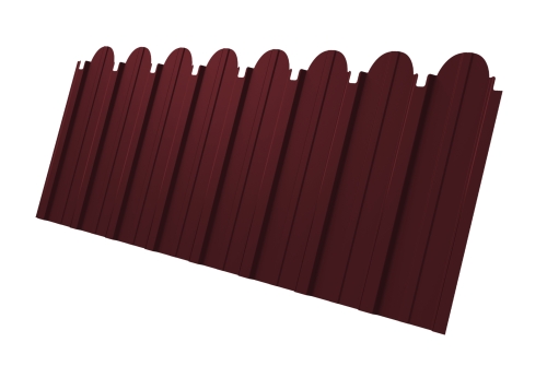 Профнастил С10A фигурный 0,45 PE RAL 3005 красное вино