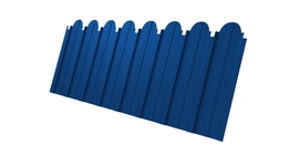 Профнастил С10A фигурный 0,45 PE RAL 5005 сигнальный синий